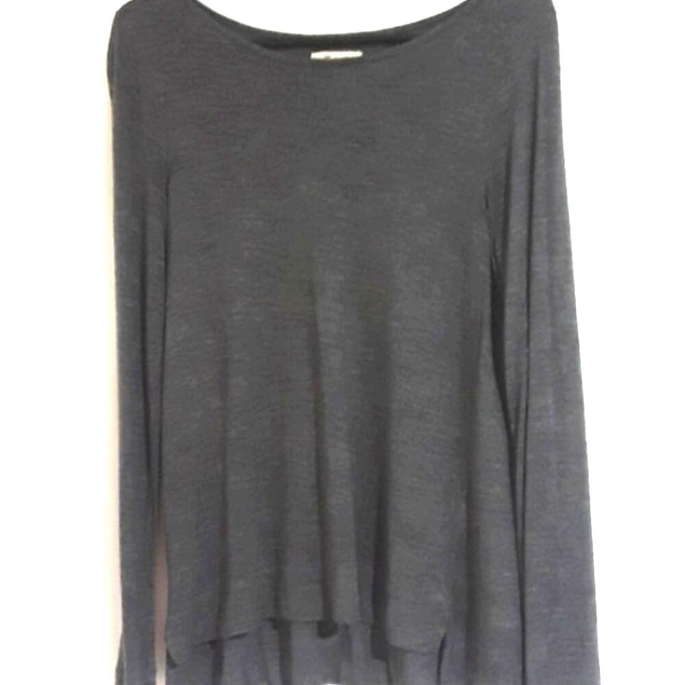 Madewell Womens Sz Small Gray 100% Viscose Flowy Long Sleeve Tunic Top
